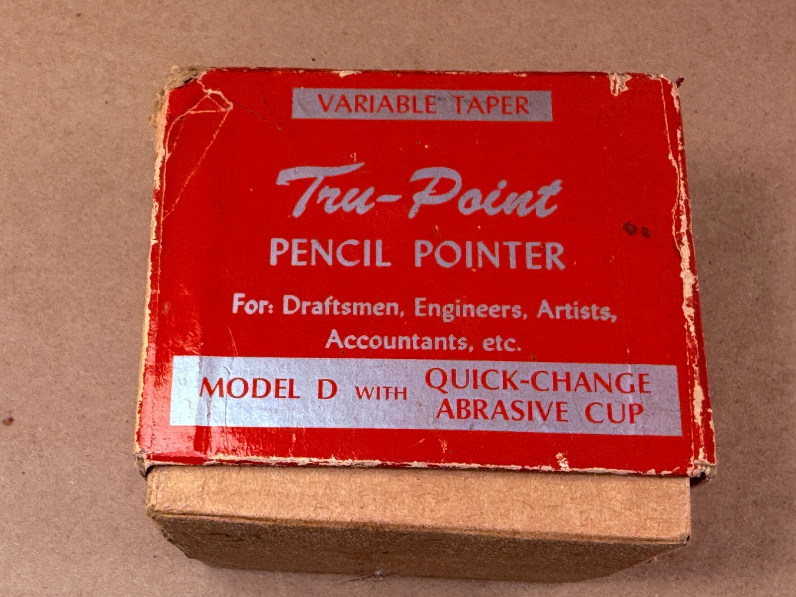 Tru-Point Pencil Pointer Variable Taper Model D in Original Box Made USA