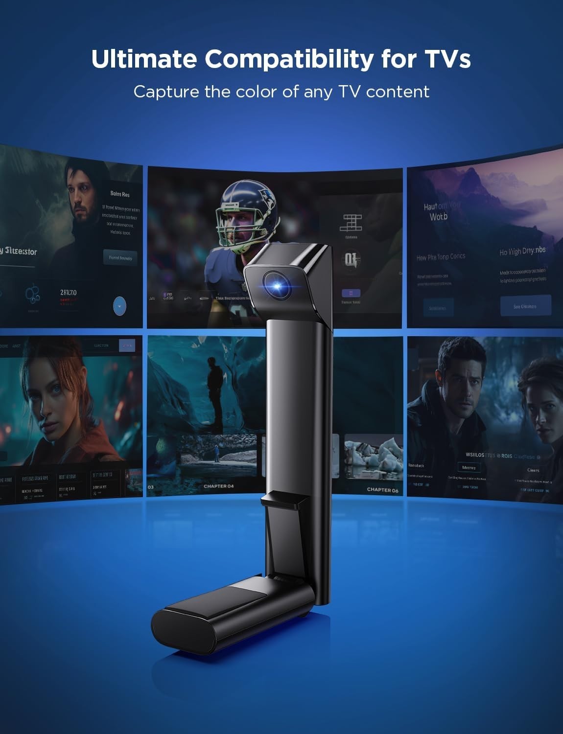 USED Govee TV Backlight 3 Lite 55-65" RGBICW WiFi LED Strip Light H6099 AD1