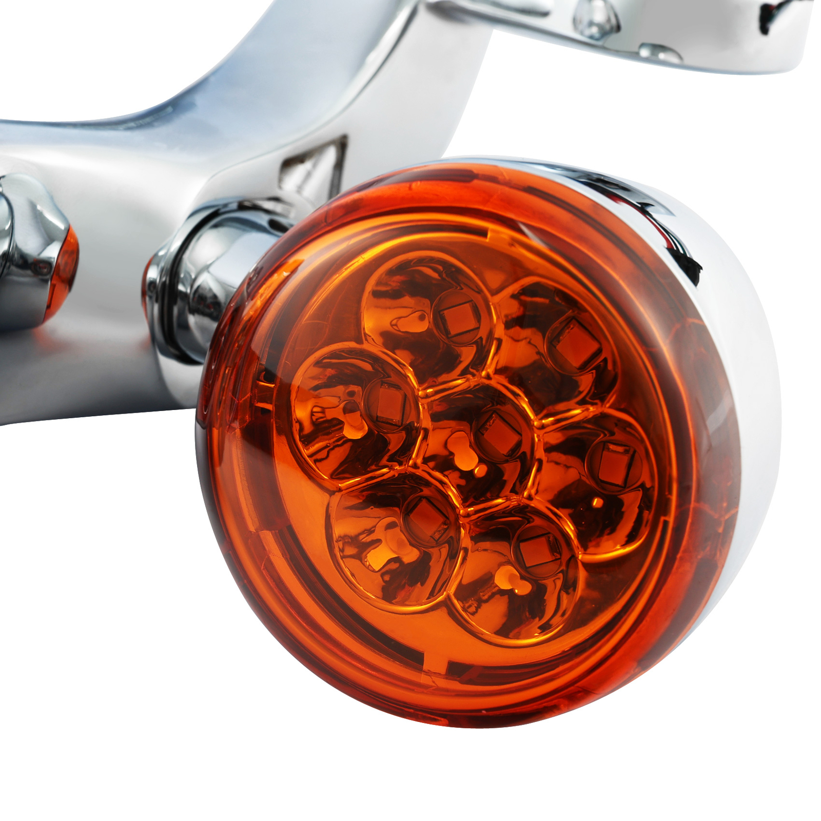 4.5" Turn Signal LED Spotlight Fog Light Bracket Fit For Harley Electra Glide US