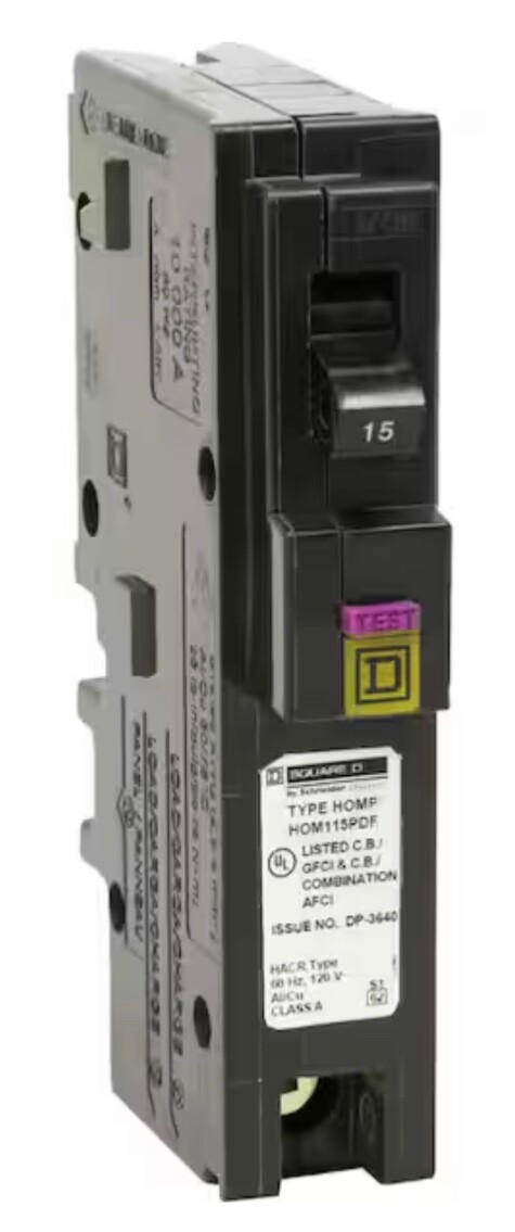 10PCS SQUARE D HOMELINE HOM115PDF HOM115PDFC PLUG ON NEUTRAL 15A AFCI/GFCI NEW