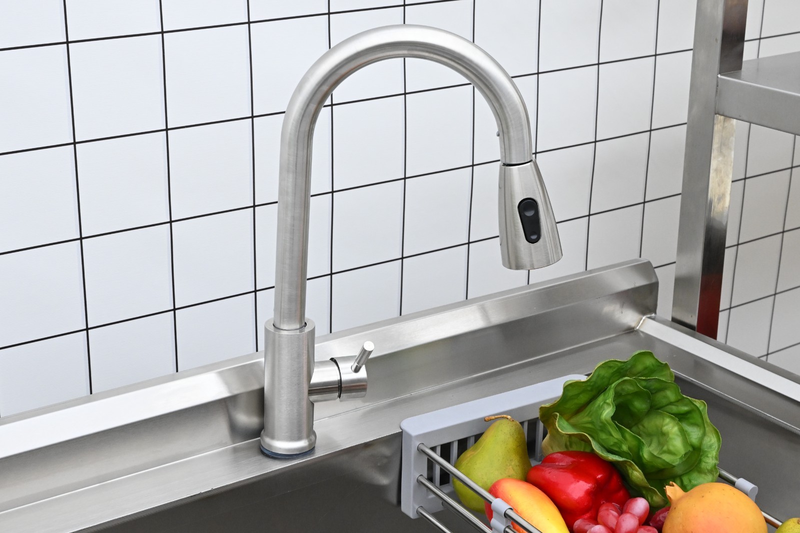 huge Utility Sink Balck Commercial Watersink Free Standing Kitchen Sink 40''