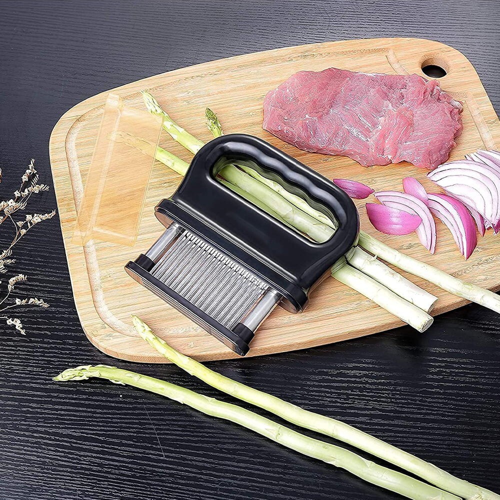 New Meat Tenderizer with 48 Stainless Steel Ultra Sharp Needle Blades BBQ Tool
