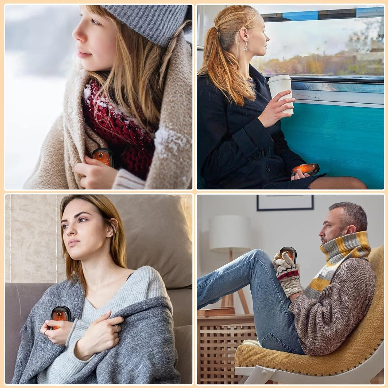 New Electric Rechargeable Hand Warmers 10000mAh, 2Pack Portable Hand Warmer