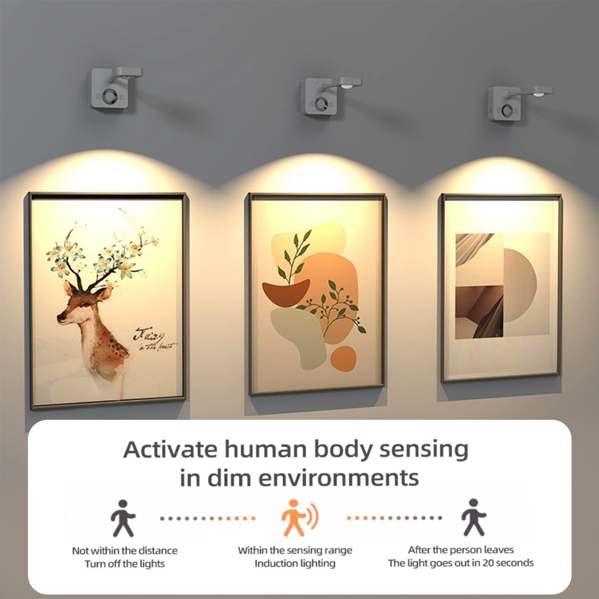 Rechargeable LED Spotlight for Indoor, Wireless RGB Spot Light with