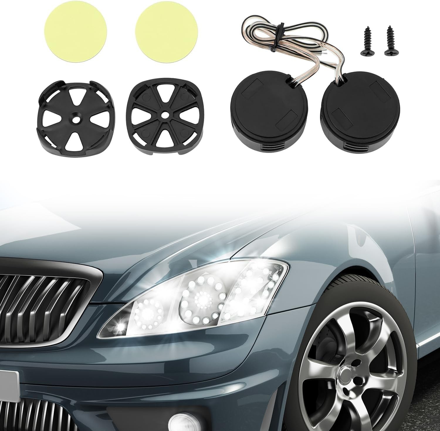 2 Pair 1 inch Car Tweeters 1000W Black Super High Frequency Micro Dome Piezo