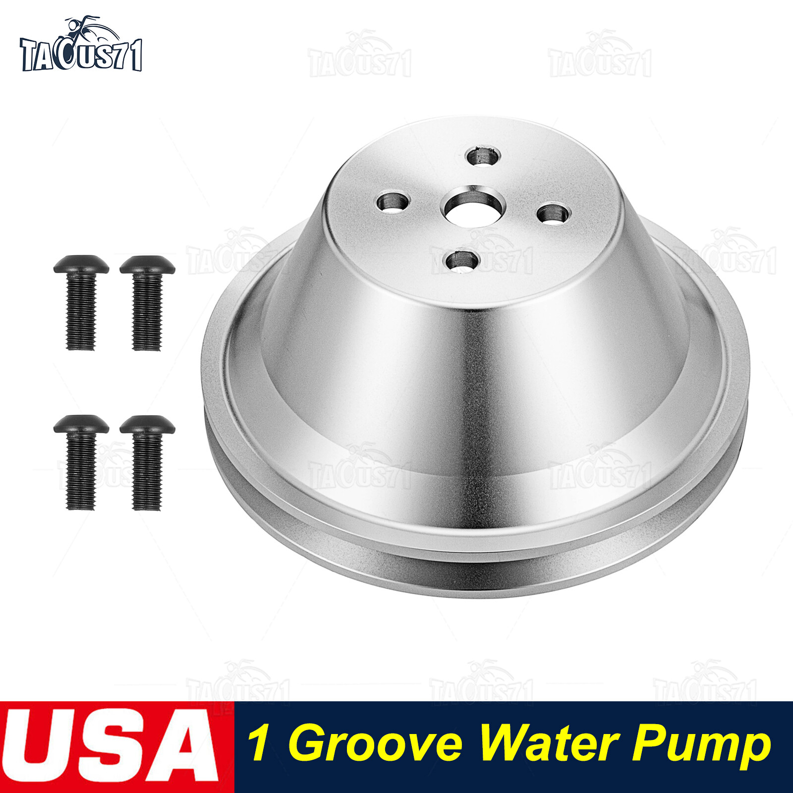 Crankshaft+Alternator+Water Pump V-Belt Pulley Kit For Small Block Ford 302 351C