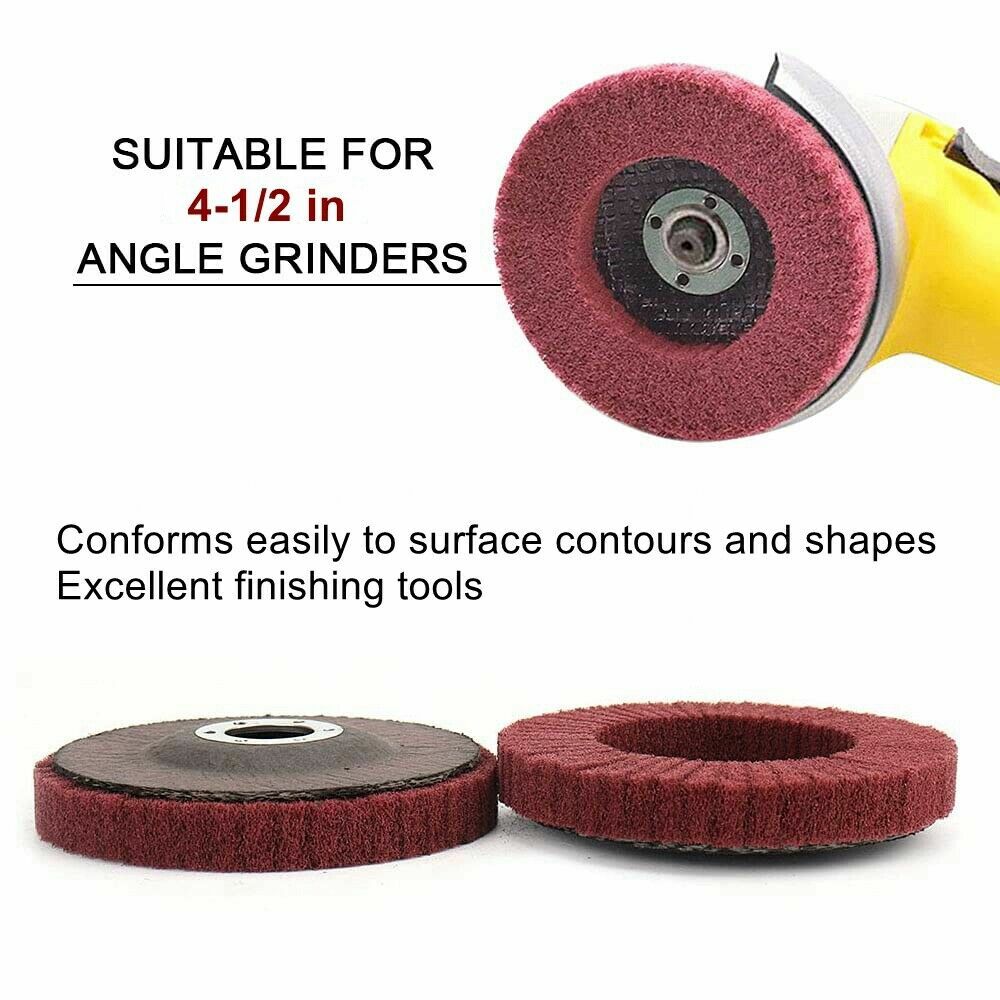 5PCS 4-1/2 inch Nylon Flap Disc Metal Polishing Buffing Angle Grinder Wheels 4.5