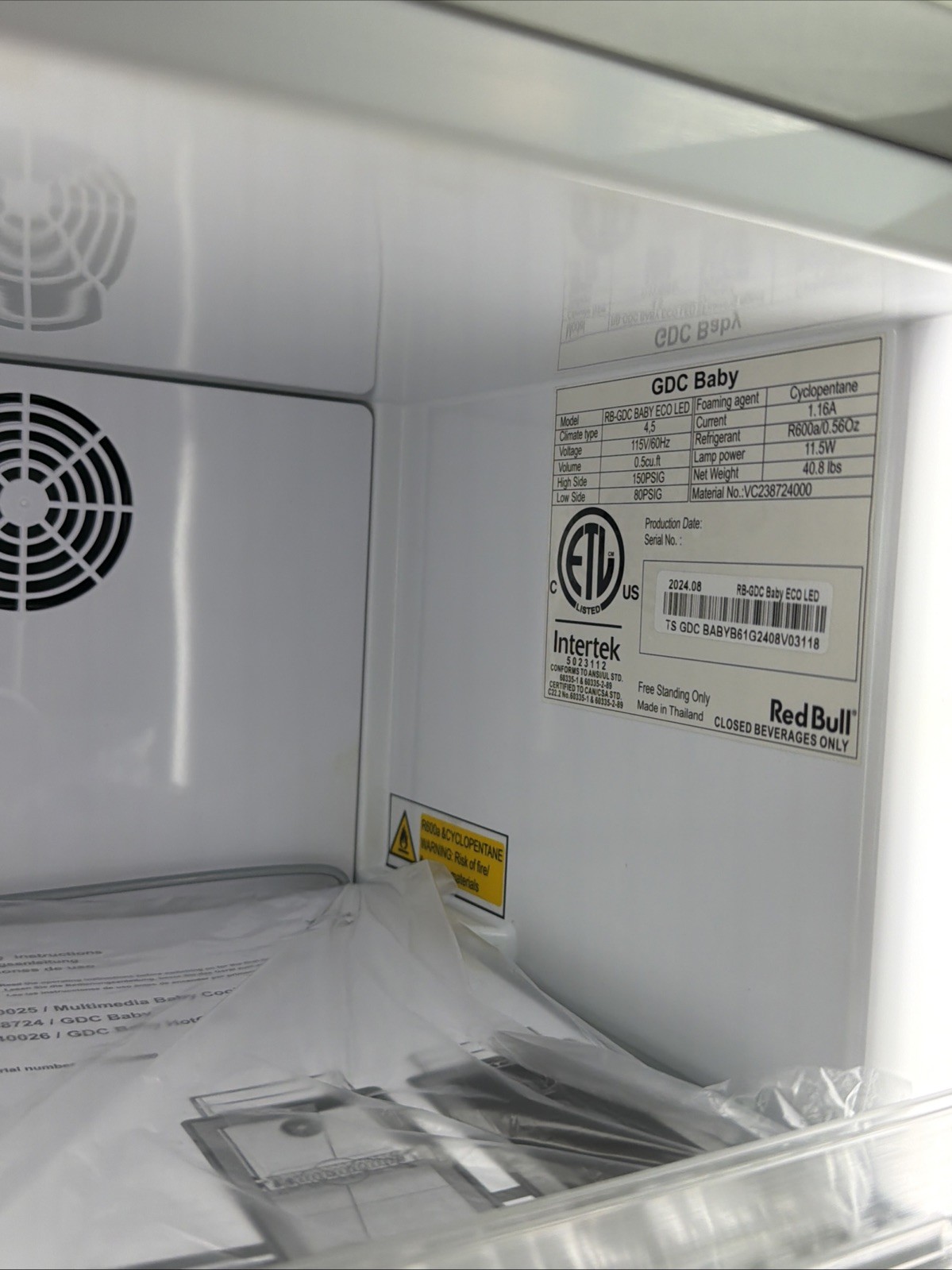 Red Bull Mini Fridge RB-GDC BABY ECO LED Refrigerator 115v Rare 2024 Unit