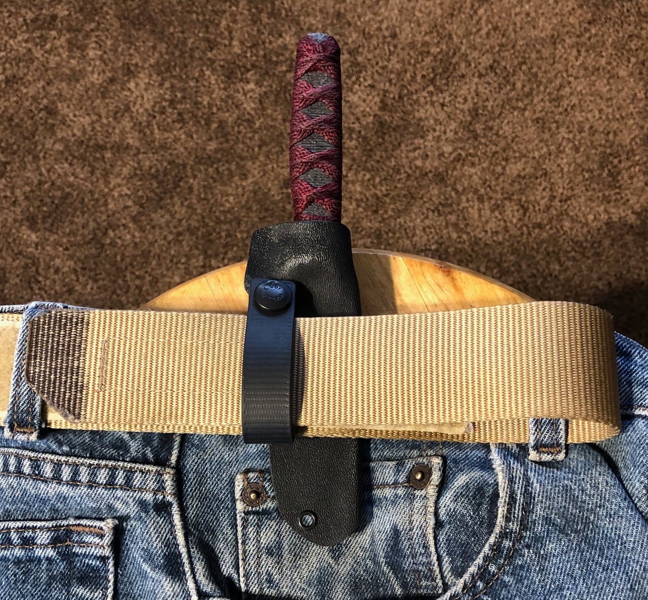 BGS Customized Blade VERDIER 'PERFORATOR' knife EDC Dk Nat/Bk NOT Ed's Manifesto