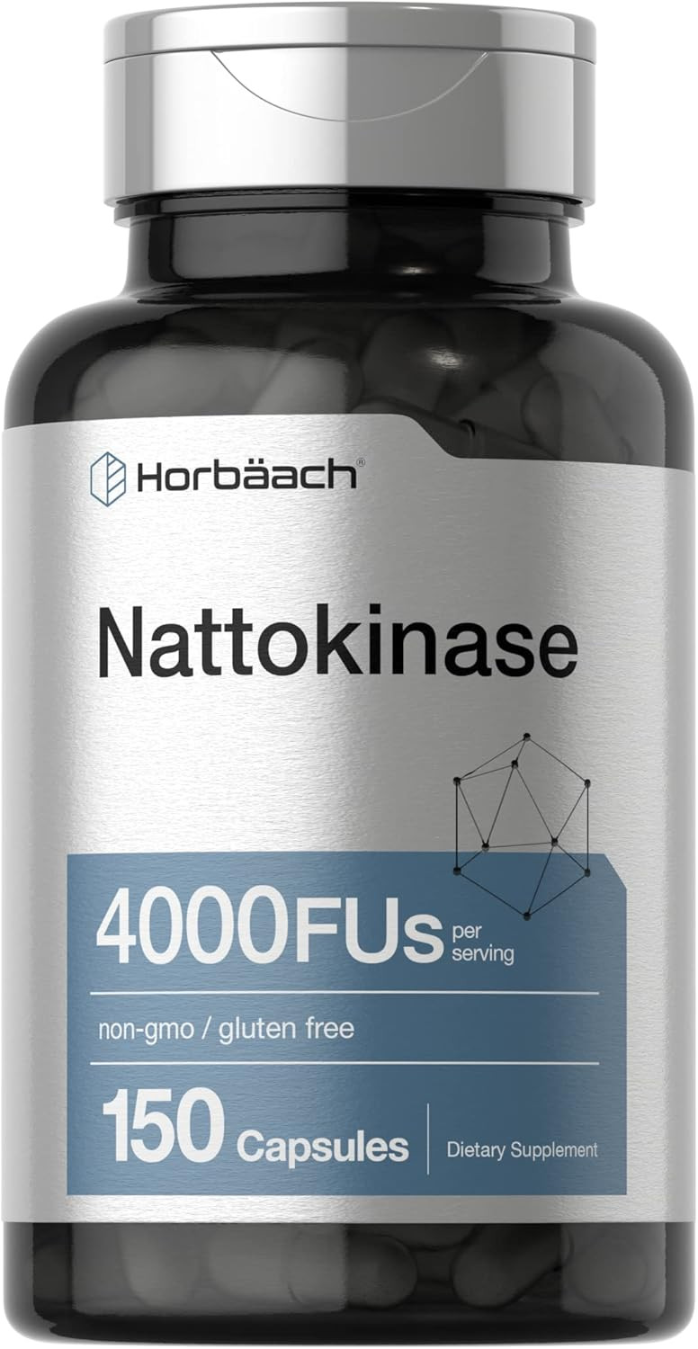 Nattokinase Capsules 4000 FU | 150 Count | Non-GMO, Gluten Free | by Horbaach
