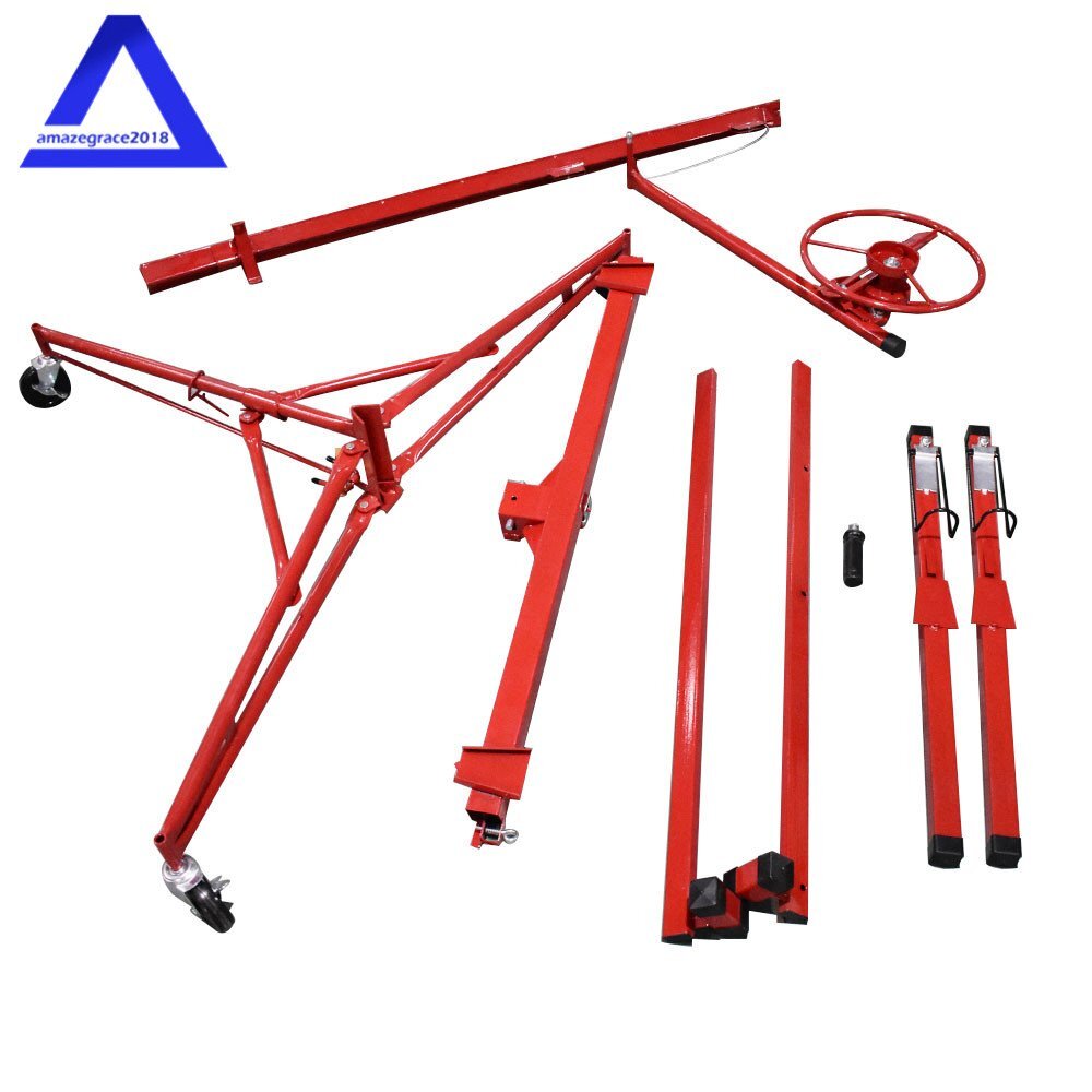 16FT Drywall Lift Plasterboard Panel Sheetrock Hoist Lifter Carrier Safety Lock