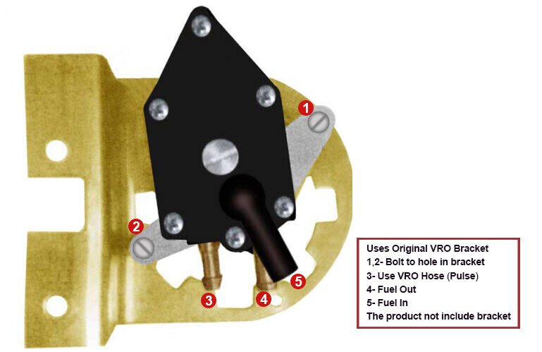 Johnson Evinrude Fuel Pump Replacement Kit 3 CYL 60 70 All VRO Quipped Models