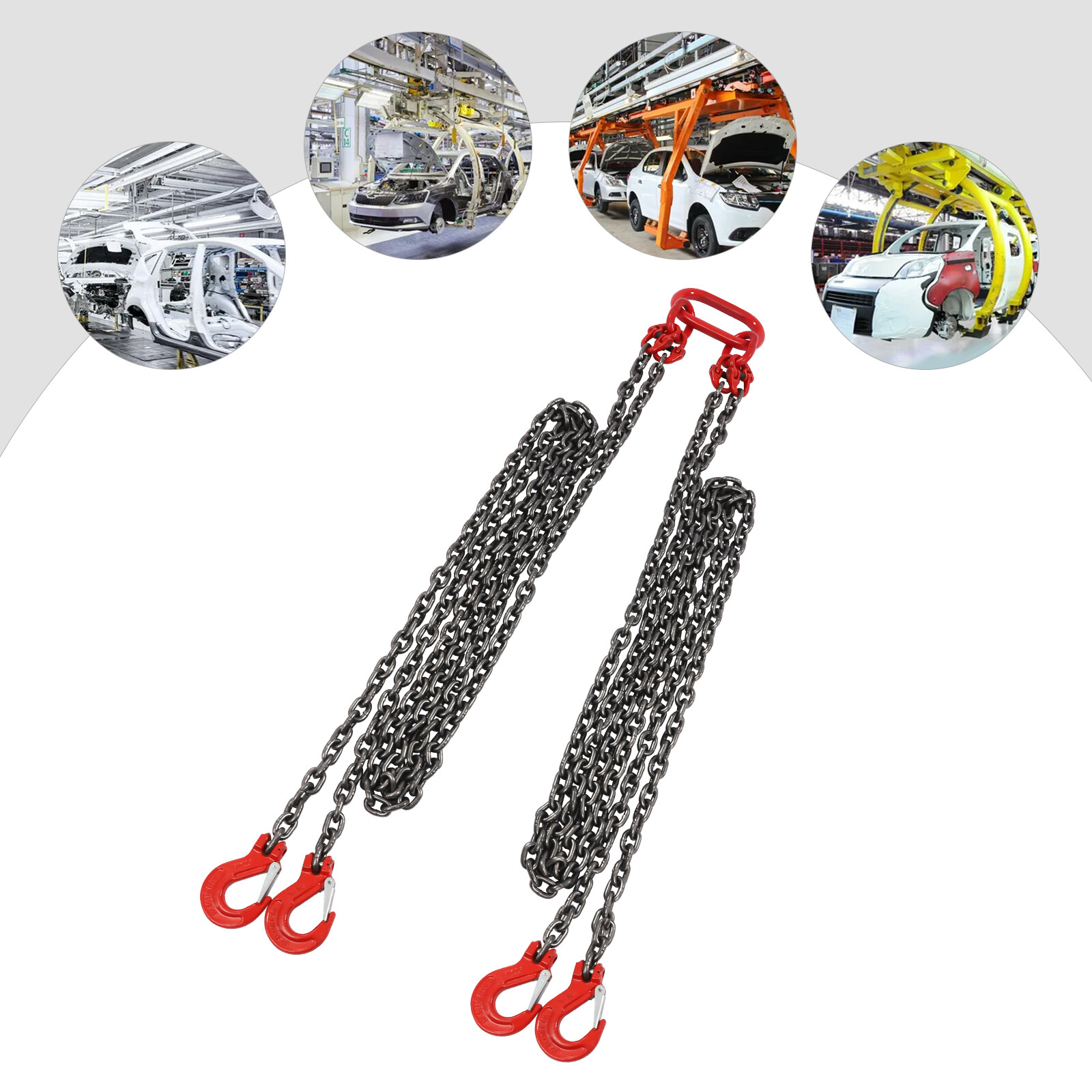 4-Leg Sling Chain Sling Lifting Chain Sling Sling Hook Spreader 5T/11023.11lbs