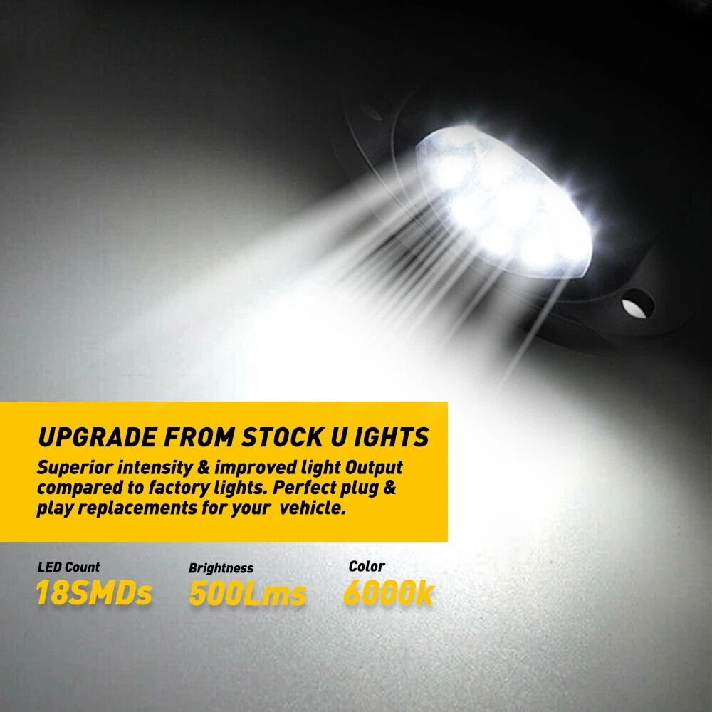 For 1994-2002 Ram 1500 2500 3500 LED License Plate Tag Light With Wire Harness