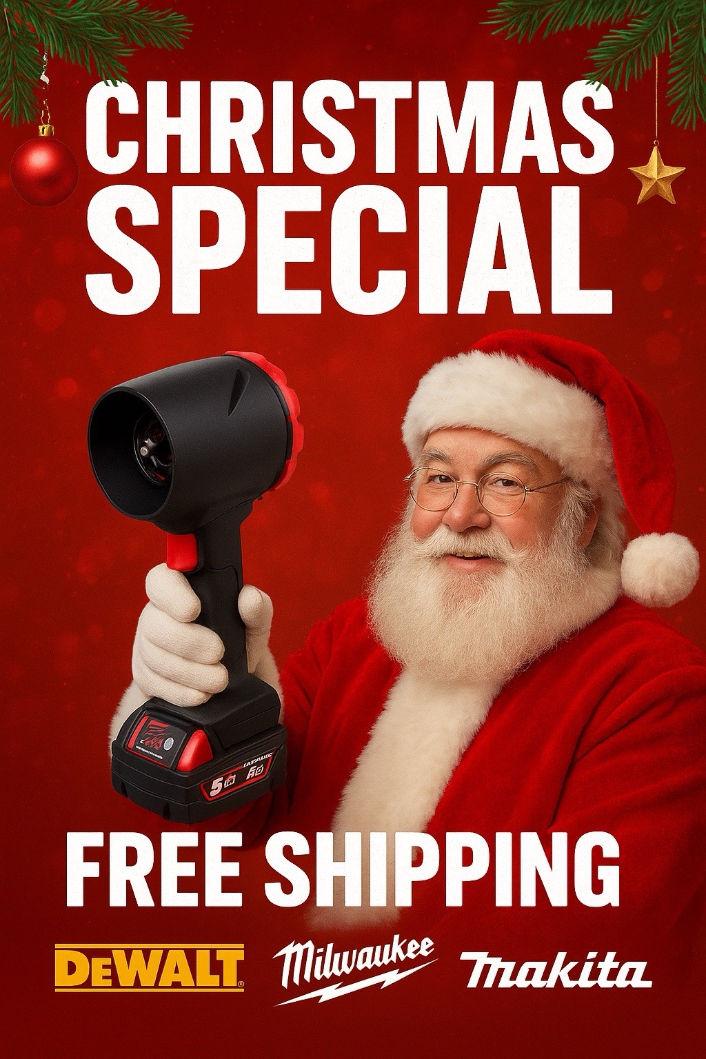 Dust Buster Pro Air Jet Blower - Suits Dewalt Makita Milwaukee - Free Shipping