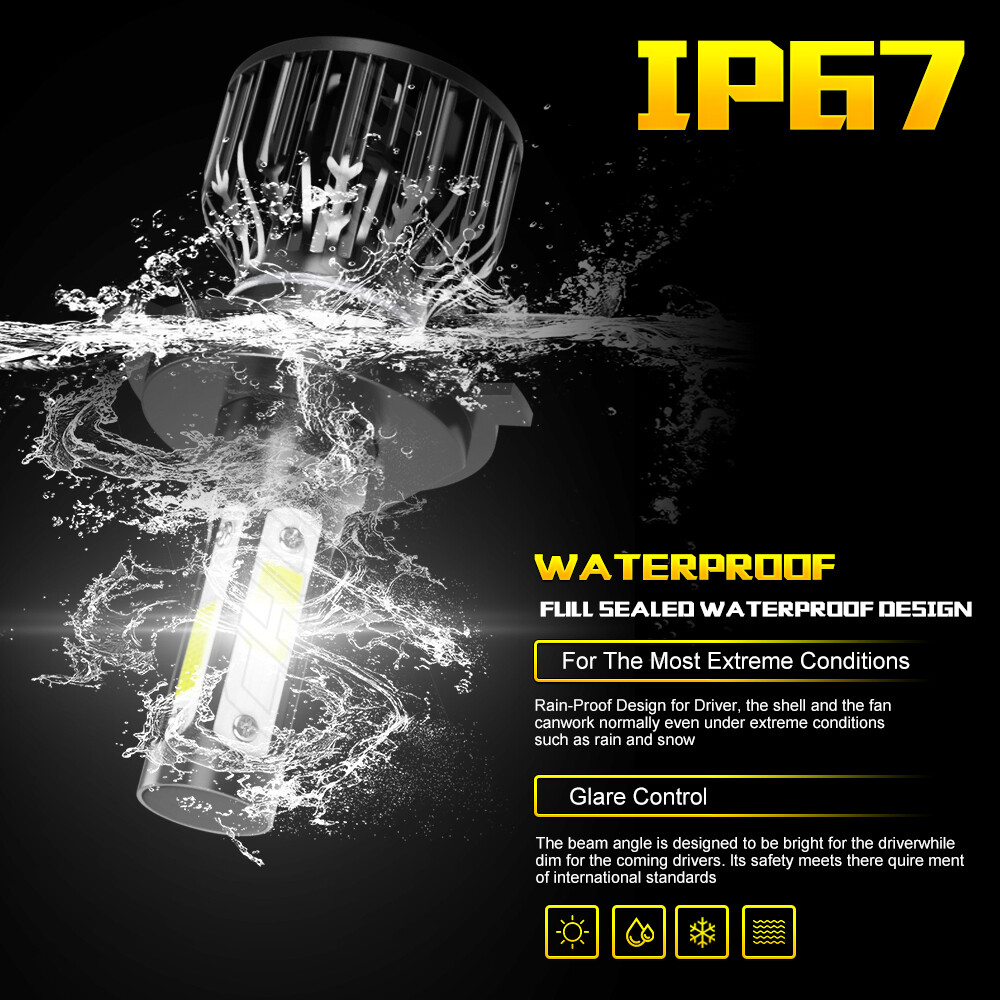 For Polaris XC 600: 1996-2003 Snowmobile 2870448; LED Headlight SUPER bulbs US