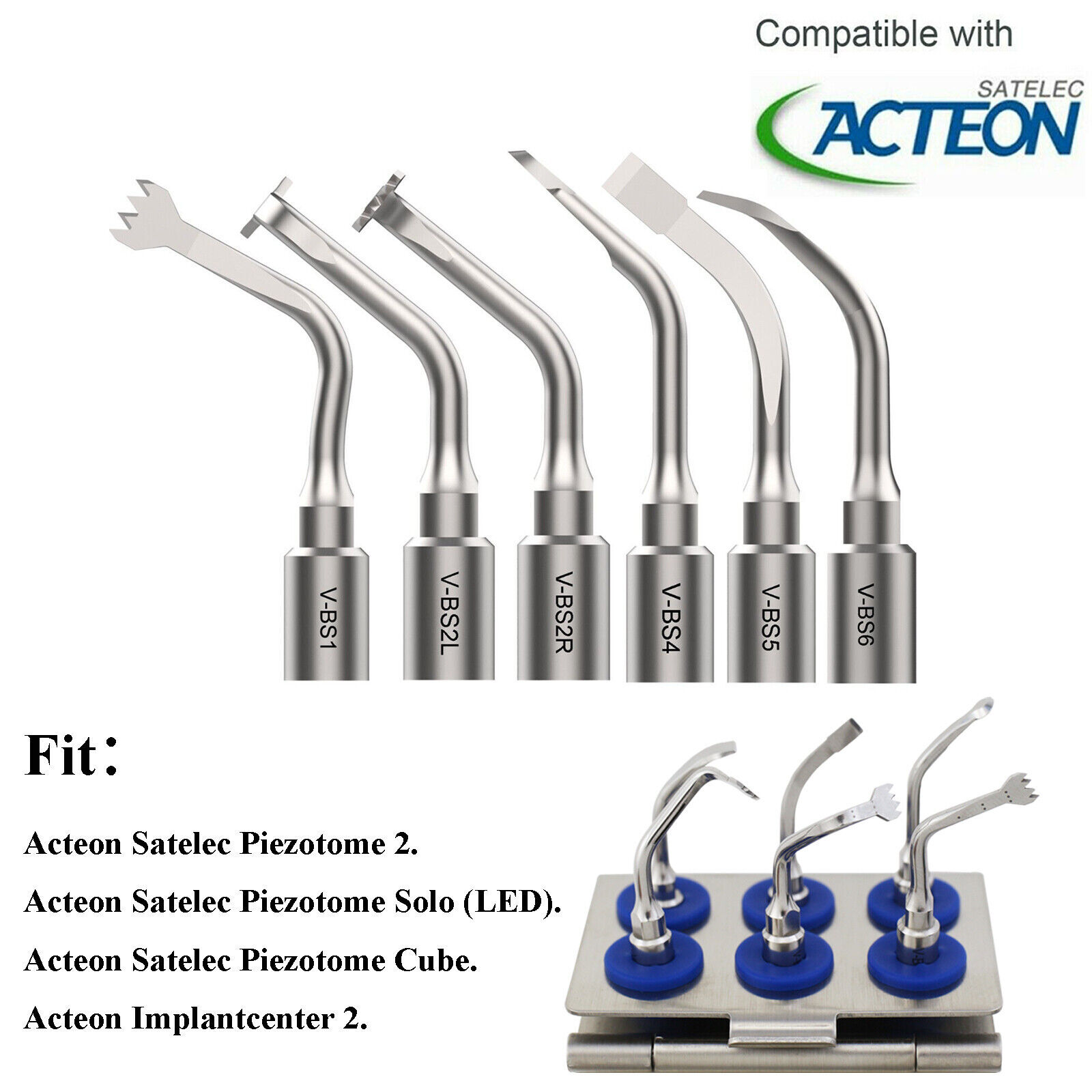 Dental Ultrasonic Surgery Tips LC BS SL Fit Satelec Acteon Piezotome 2 Solo Cube