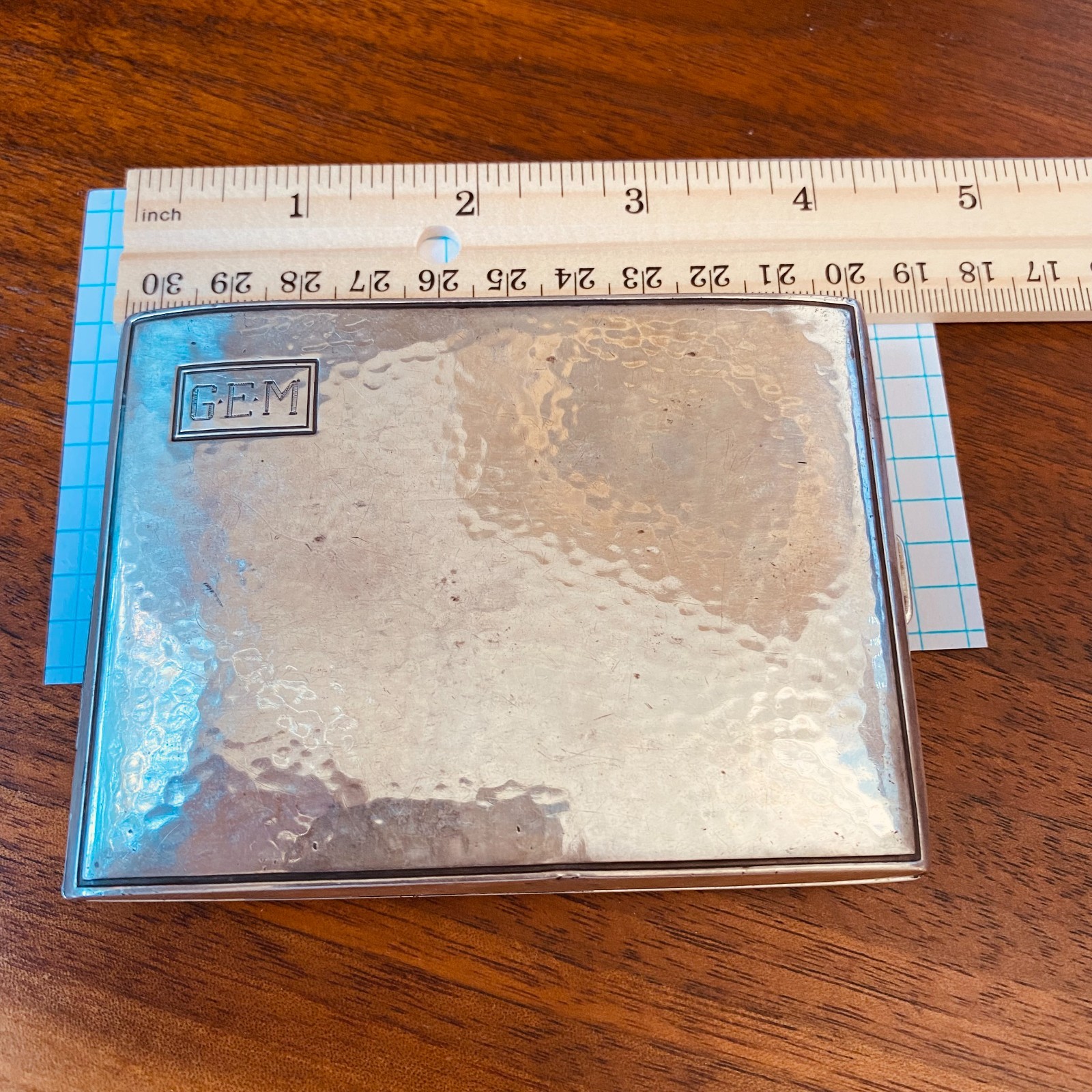 STERLING SILVER CIGARETTE CASE, HEAVEY WEIGHT