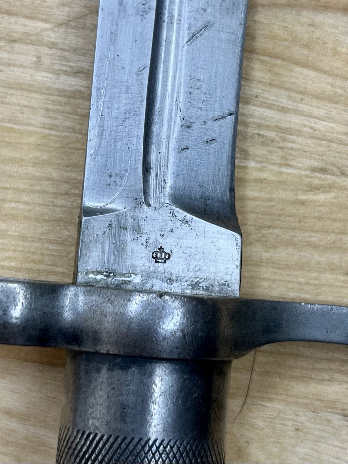 Swedish Mauser M1896 Bayonet & Scabbard Pre WW1 Post War Crown & Unit Markings