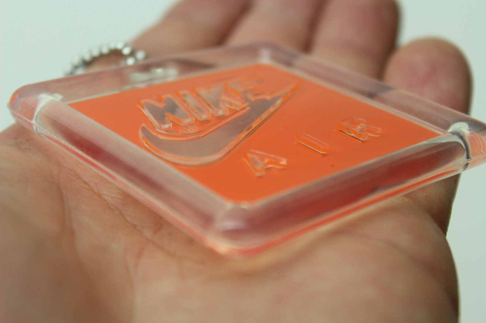 NIKE AIR HANG TAG ~RETRO~ 90s ORANGE KEYCHAIN jordan max III IV 1 90 ~AUTHENTIC~