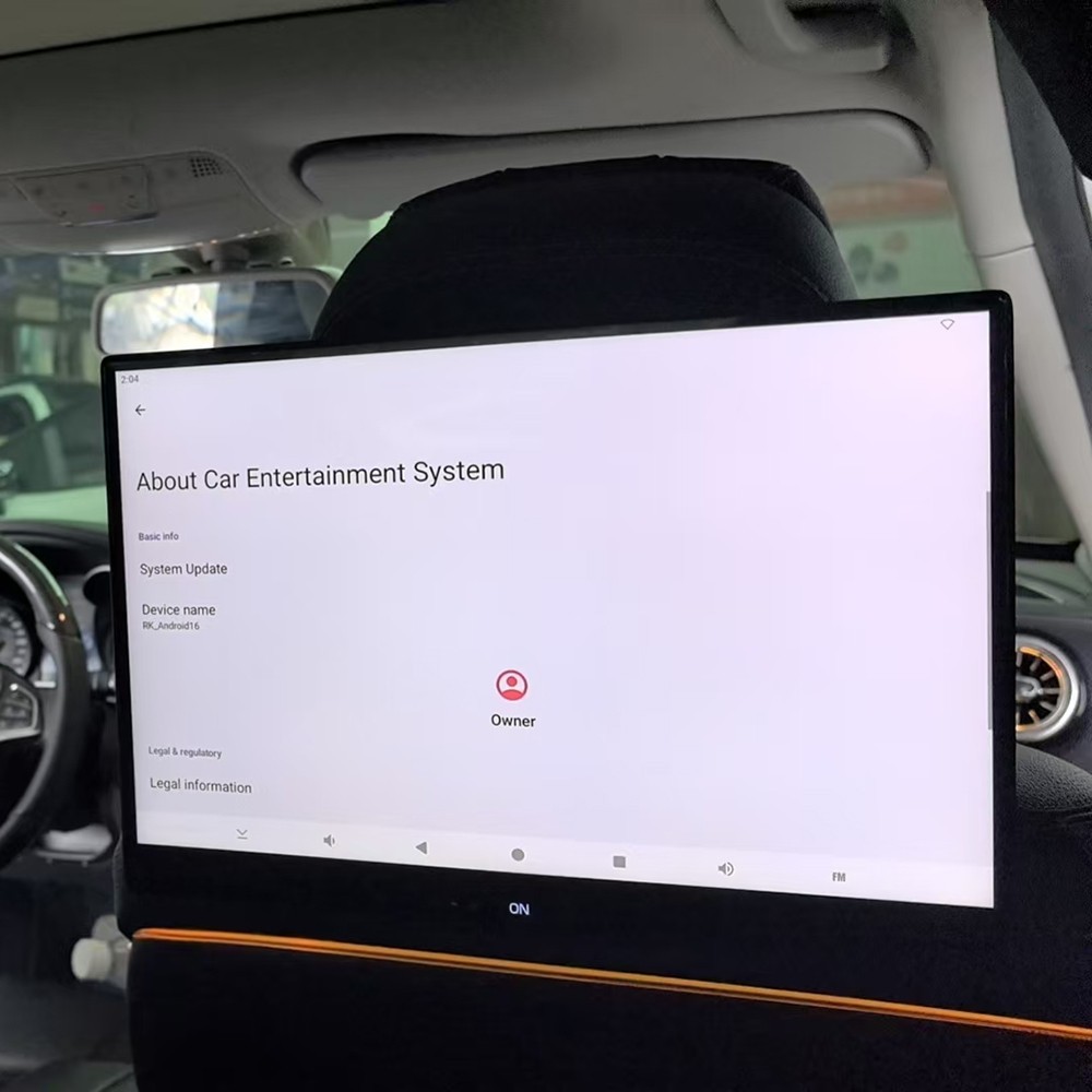 For Audi Q7 2019 Car TV Headrest Player Rear Monitor Video HDMI WIFI Android 16