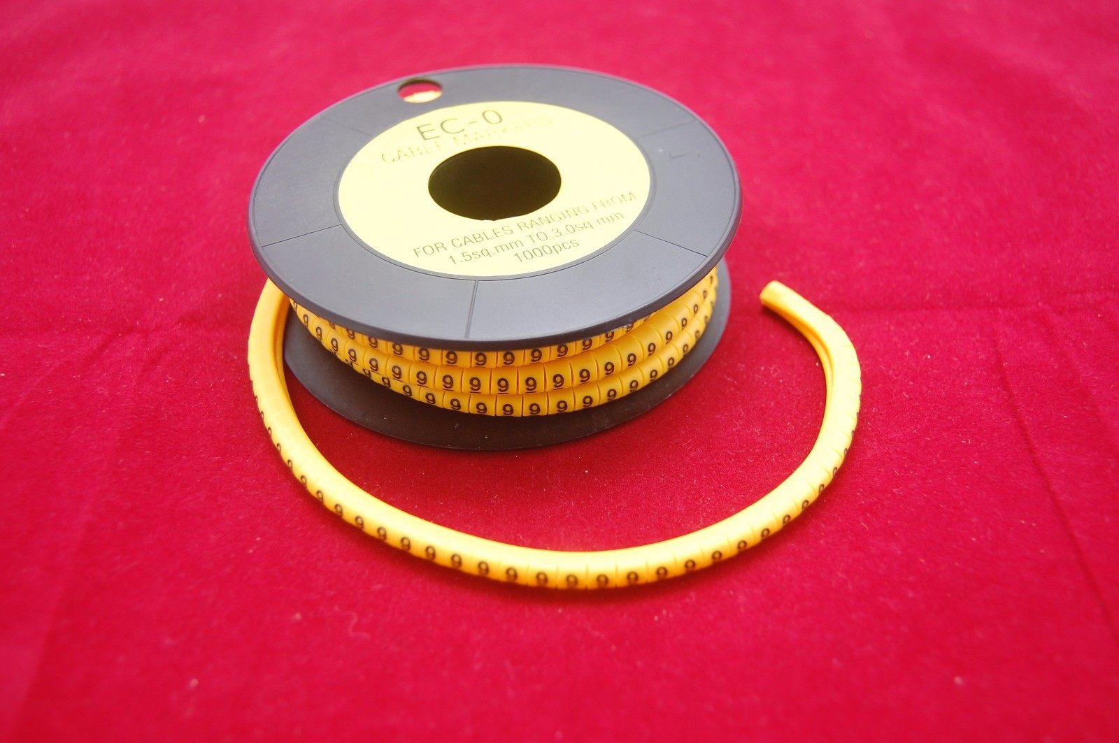 10000PCS For 1.5-3mm2 wire EC-0 Cable Markers Number 0-9 soft PVC 10 Rolls