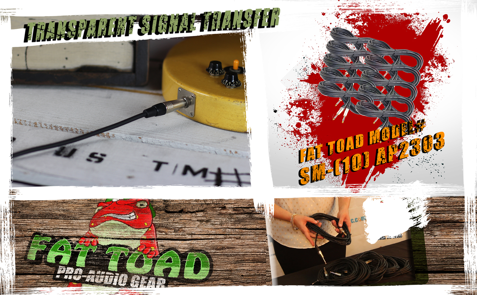 Guitar Cord Instrument Cable - 20FT PACK Electric Wire Bass Music Straight Jack