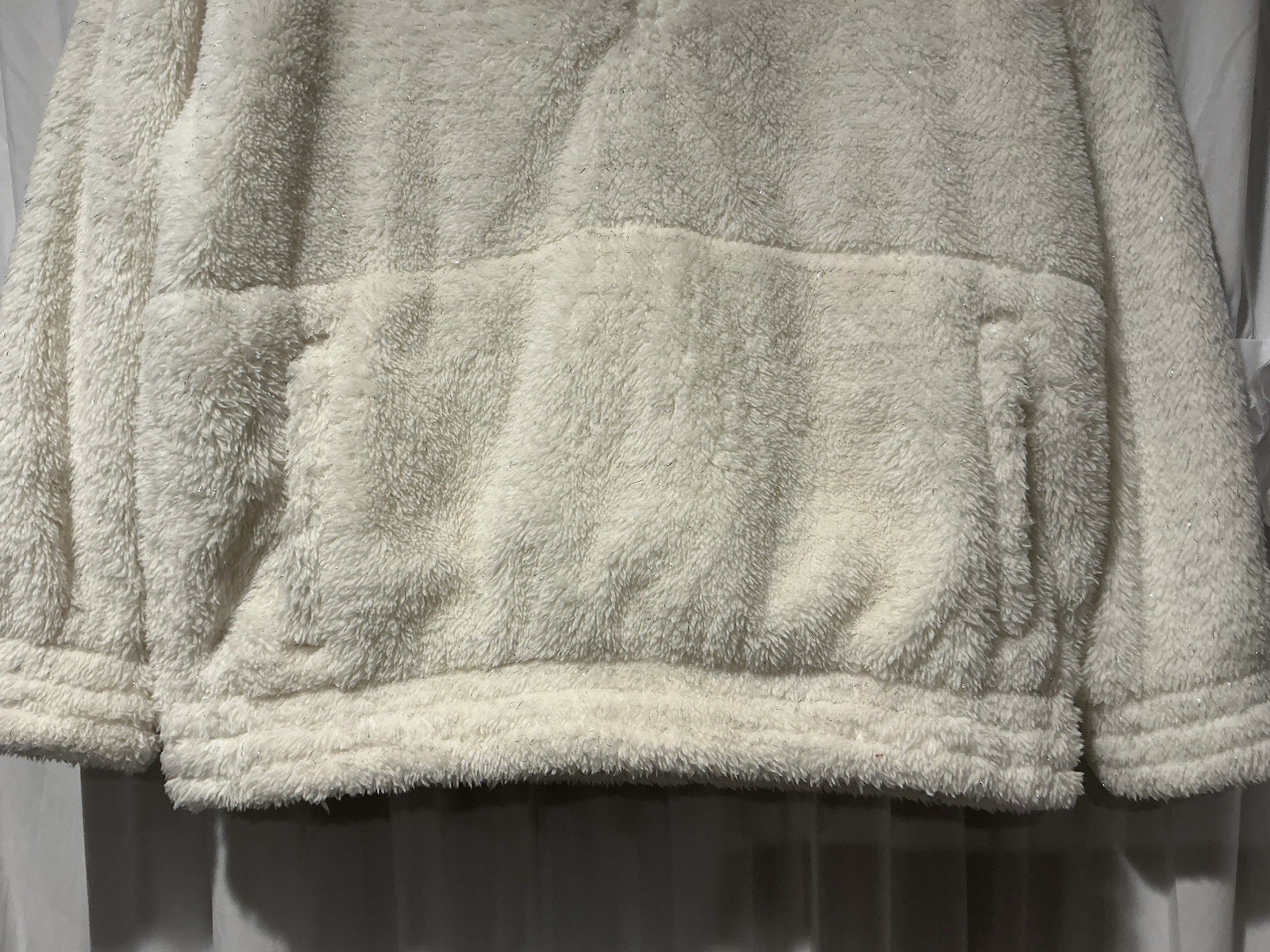 White Glitter Adidas Girls Jacket Size 16 XL