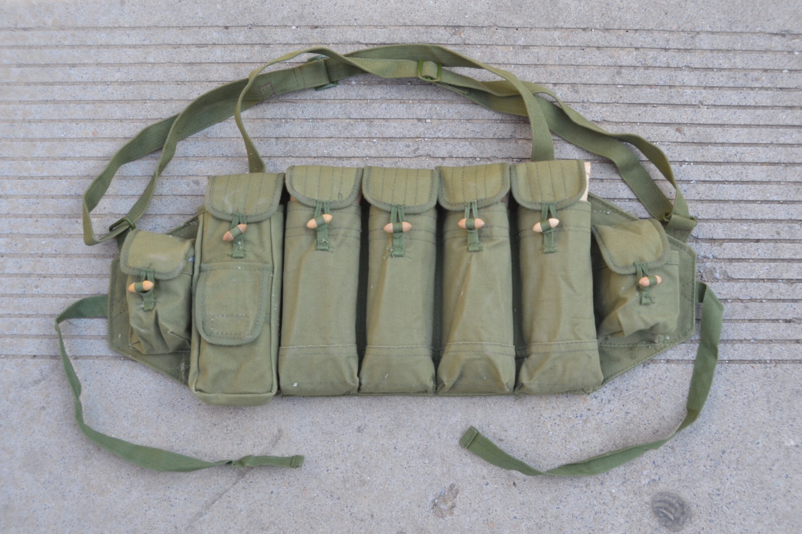 5-mag-pocket Chinese T56 7.62 "五六式" Chest Rig Ammo Pouch Bandolier