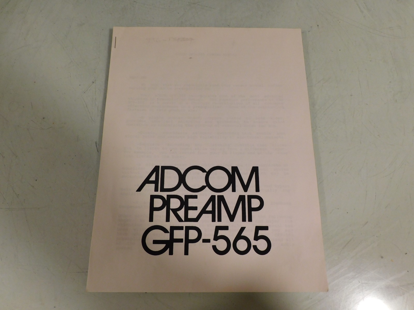 Adcom GFP-565 Stereo Preamplifier Excellent Working and Cosmetic Condition