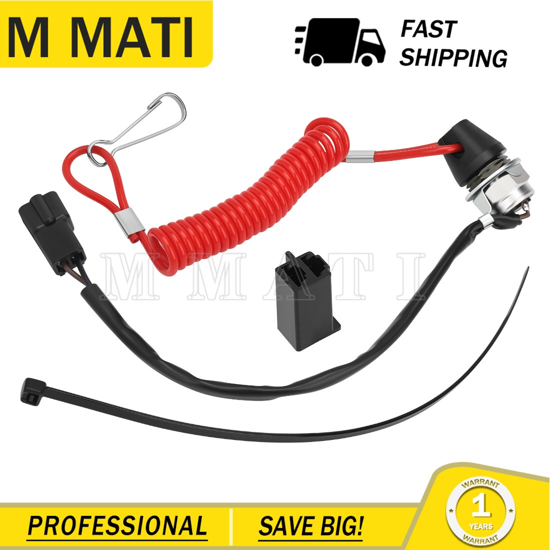 Snowmobile Tether Switch, 2874379 For Polaris 550/600/800 Axys & Pro-Ride