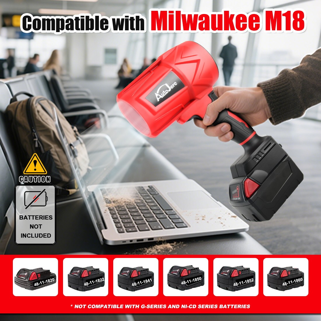 Cordless Handheld Turbo Blower for M18 Milwaukee Violent Blower Fan Tool Only