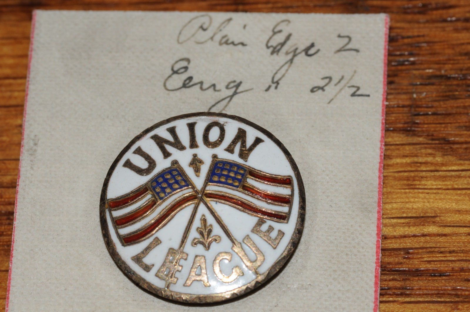 UNION LEAGUE Fraternal Organization Lapel Pin Gold Filled 1903 NOS Old