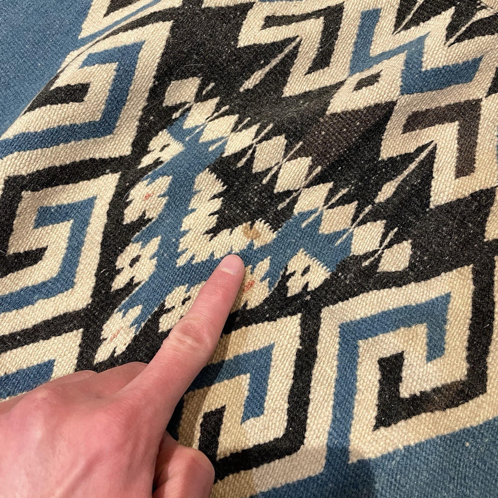 ANTIQUE Whirling Log Texcoco Serape Rug Blanket Mexican Navajo Weaving Chimayo