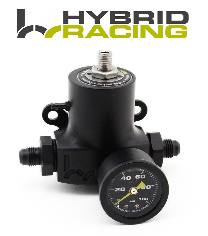 HYBRID RACING MONOBLOCK FUEL PRESSURE REGULATOR UNIVERSAL WITH GAUGE 0-100 PSI