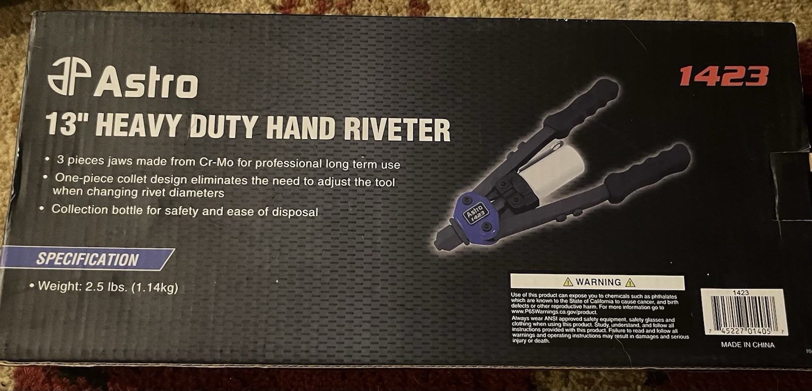 Astro Pneumatic 1423 13” Heavy Duty Hand Riveter