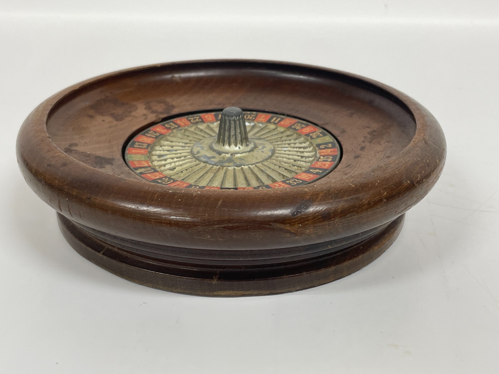 Wooden Mini Roulette Wheel Vintage