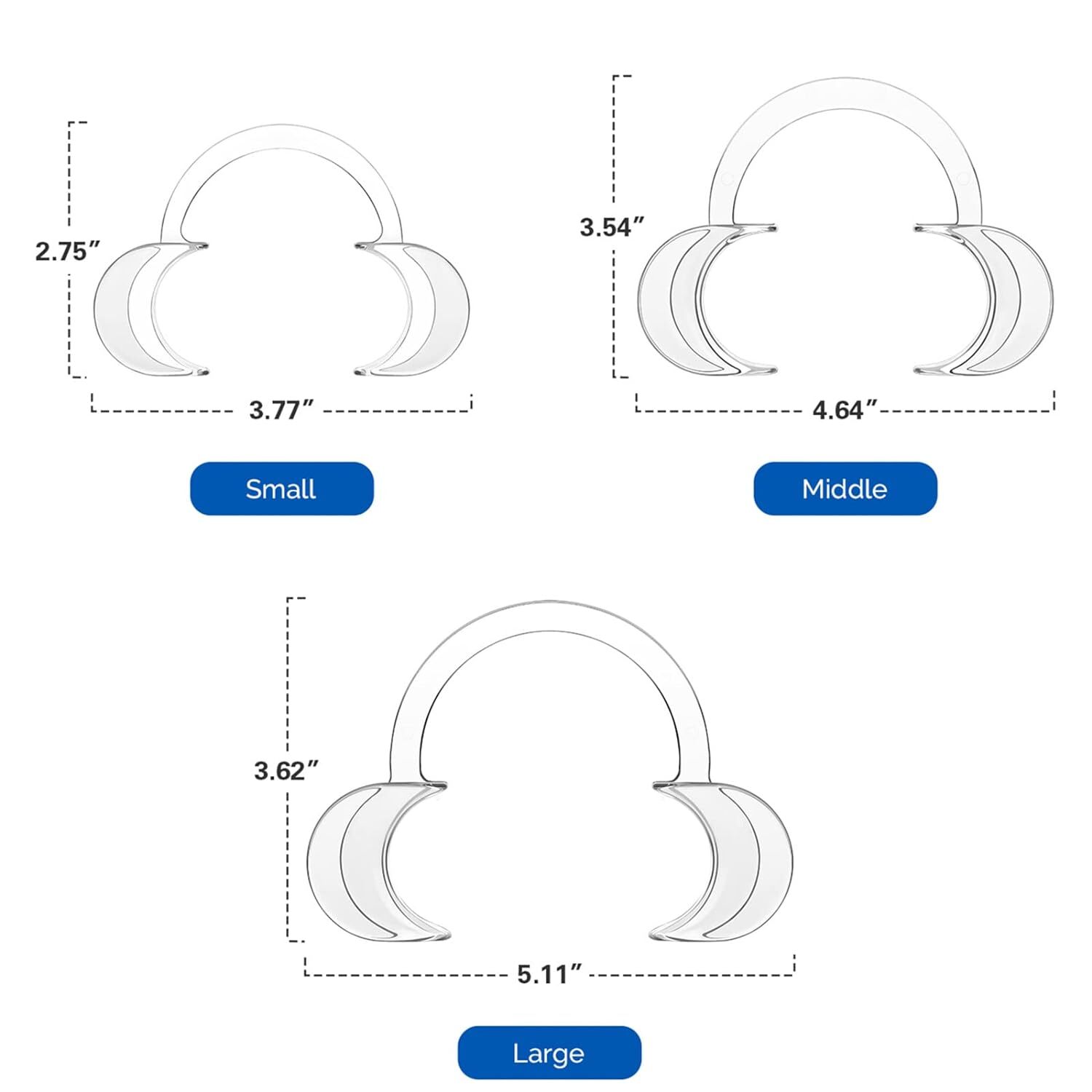 JMU Medium Teeth Whitening Cheek Retractor Dental Mouth Opener Game 3-20pcs