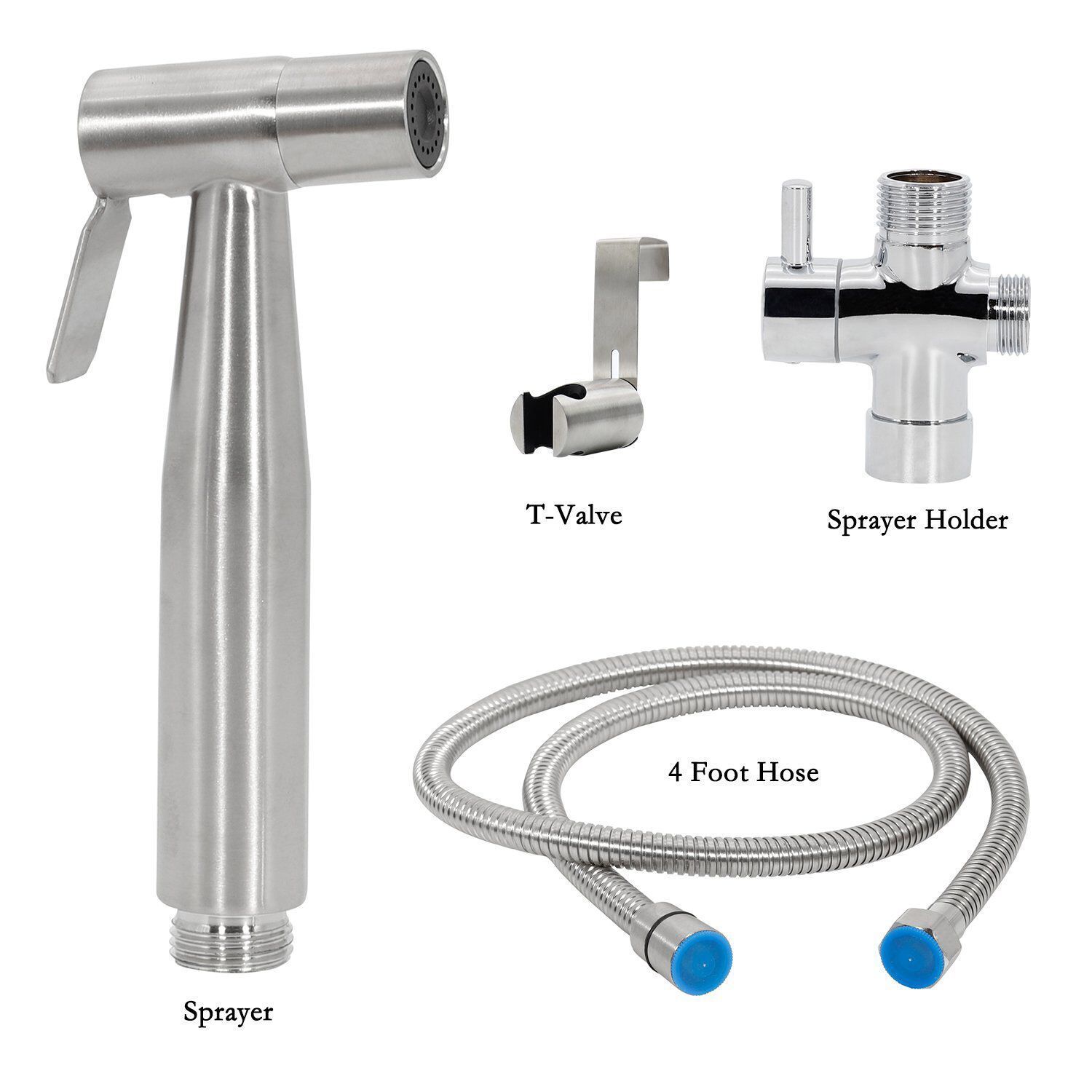 Toilet Shattaf Adapter Hose Bidet Spray Stainless Steel Handheld Shower Head US