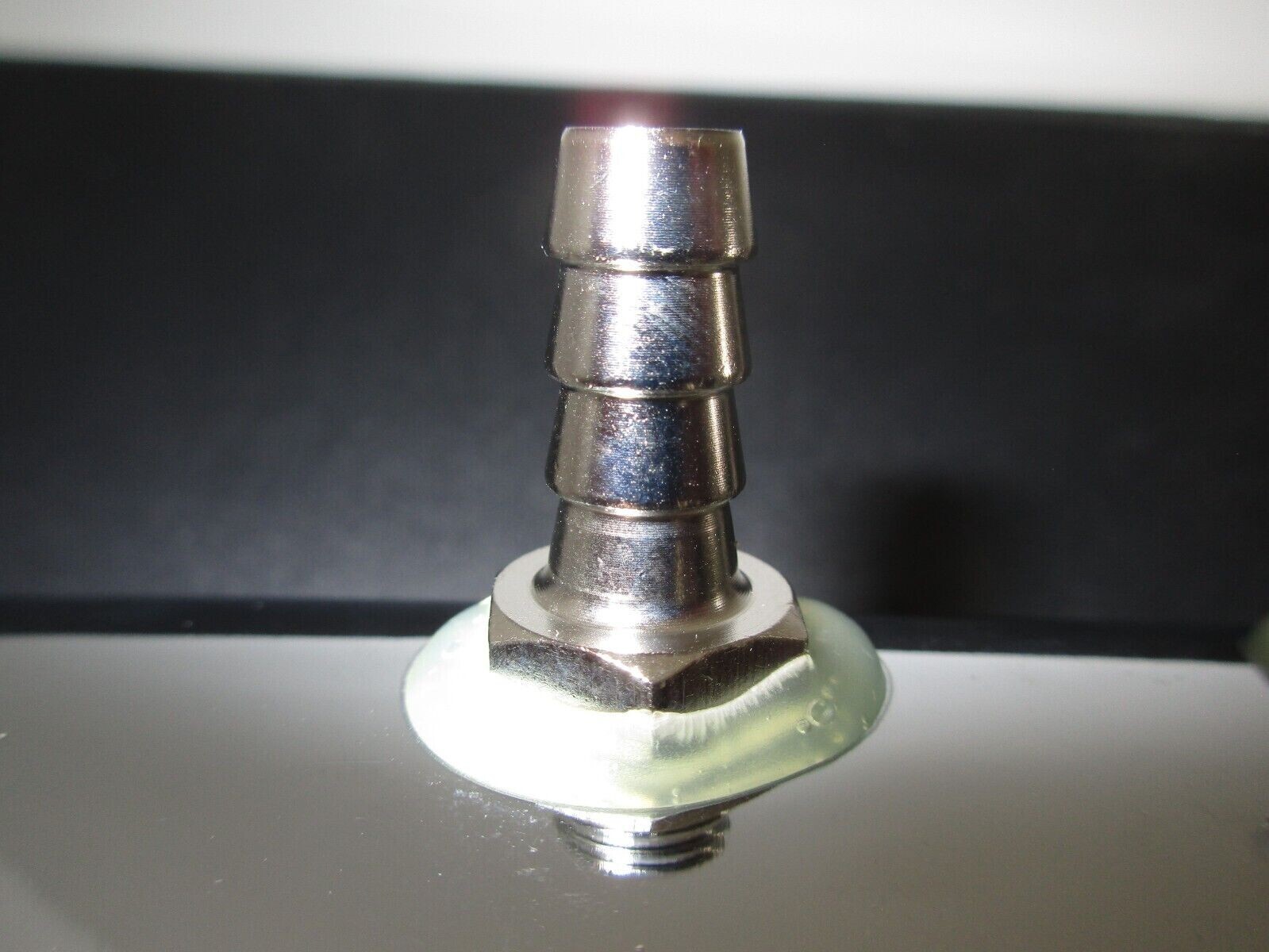 CHROMED ALUMINUM POWER STEERING OVERFLOW REMOTE RESERVOIR 12 oz. UNIVERSAL #9968