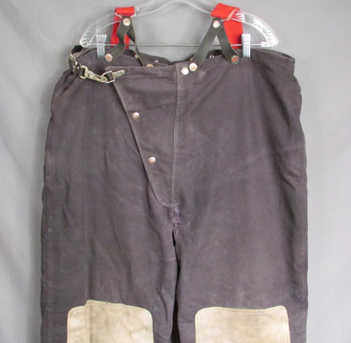 Vintage Globe Mfg. Firefighters Bunker Turnout Gear Pants Suspenders Fireman 40