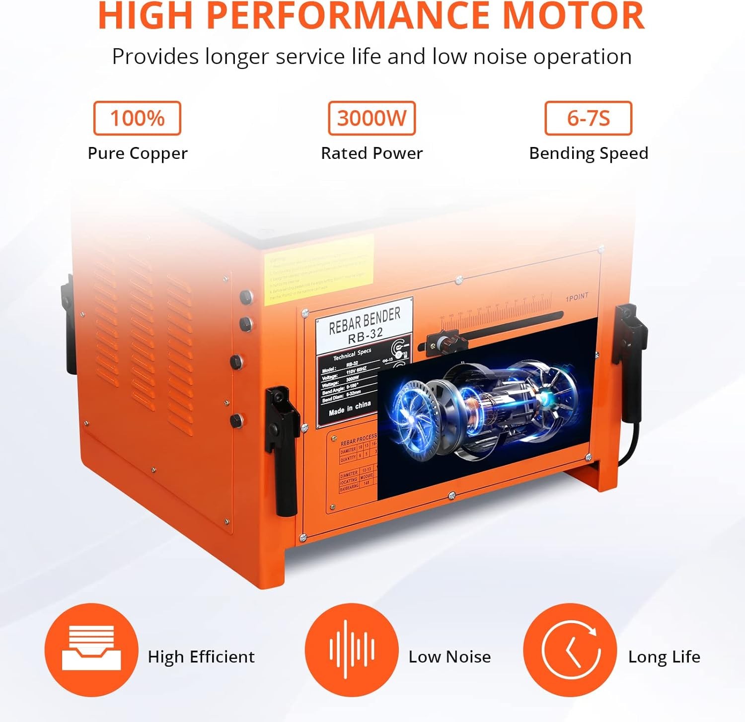 1-1/4" 32mm Construction #10 Rebar Bending Bender Machine W/ 2 Foot Pedals