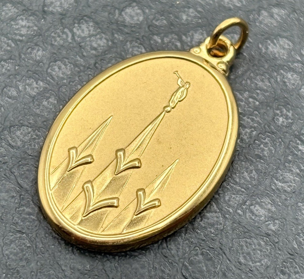 Vintage LDS Young Women Personal Progress Medallion Award Pendant Mormon Temple