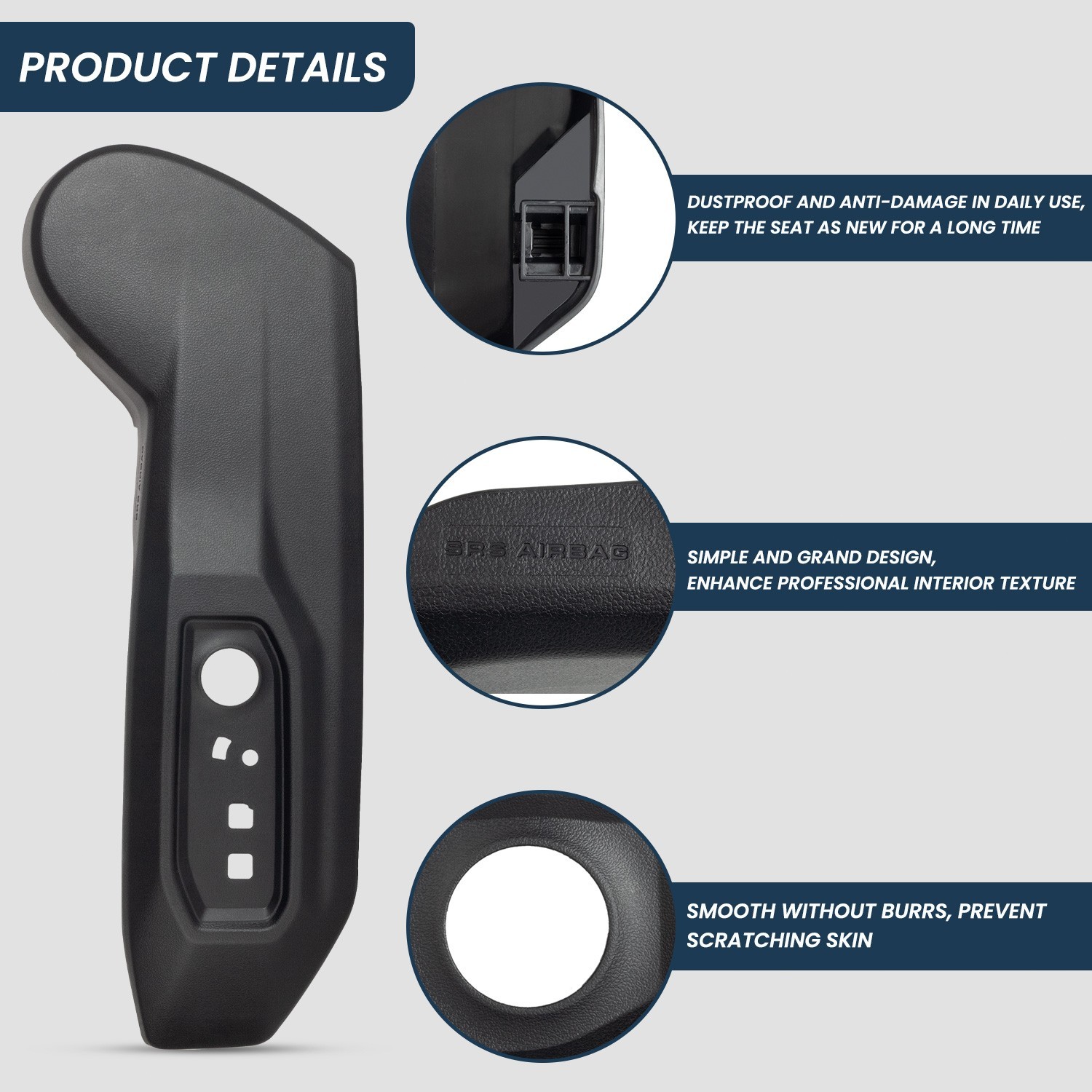 Driver Seat Recline Cover For 2022-2026 Toyota Tundra Sequoia Cushion Shield