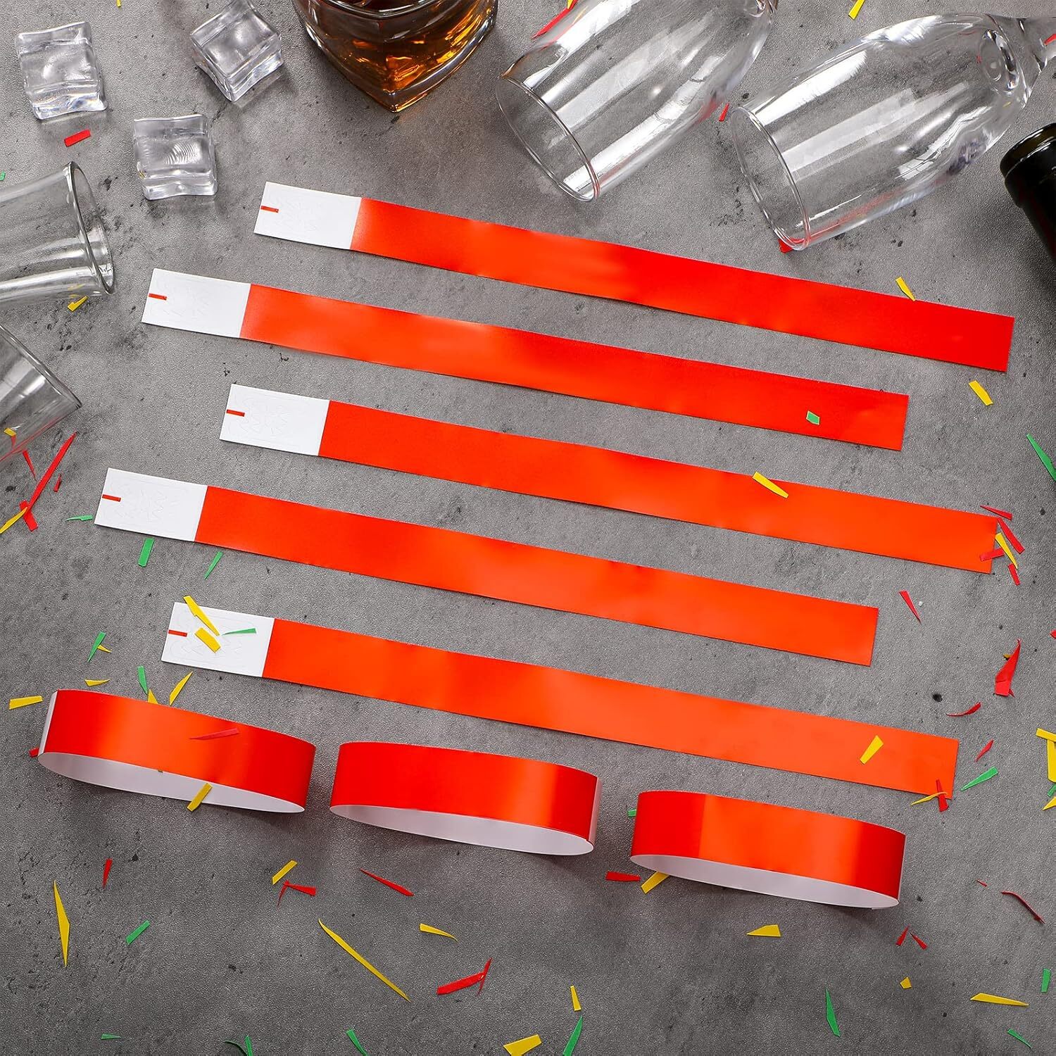 600 Pcs Paper Wristbands Identification Armbands for Concert Events Entrance