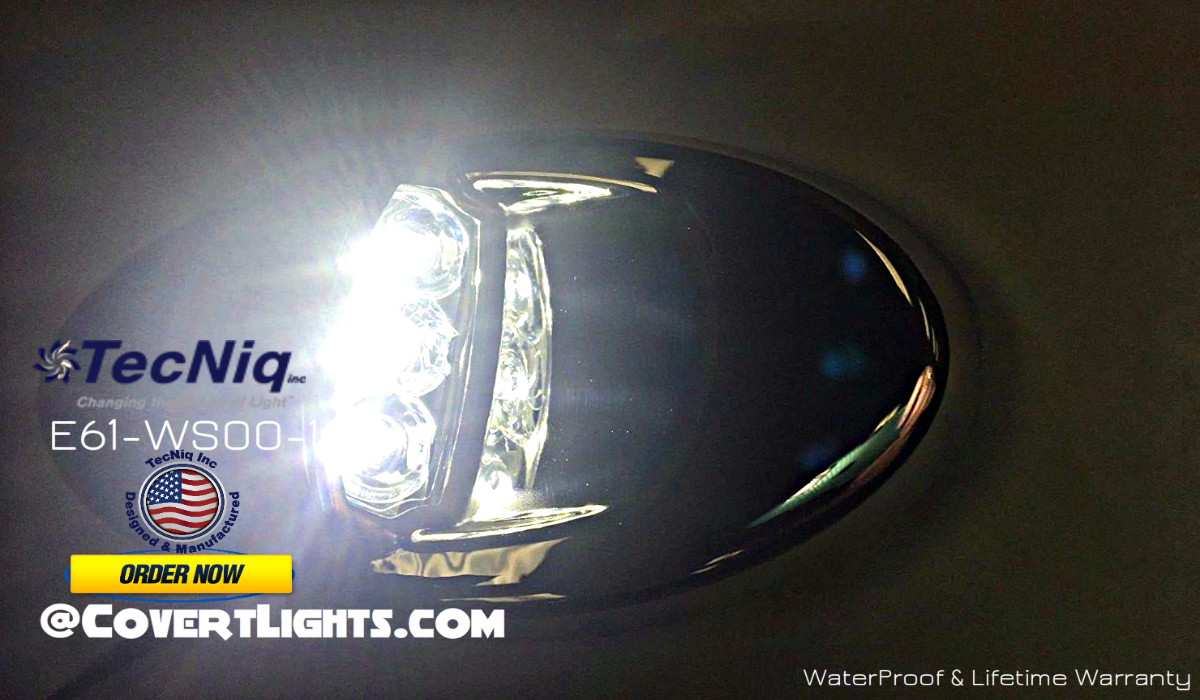 1 PAIR Marine Boat Docking LED Lights TecNiq E61 USA Lifetime Warranty