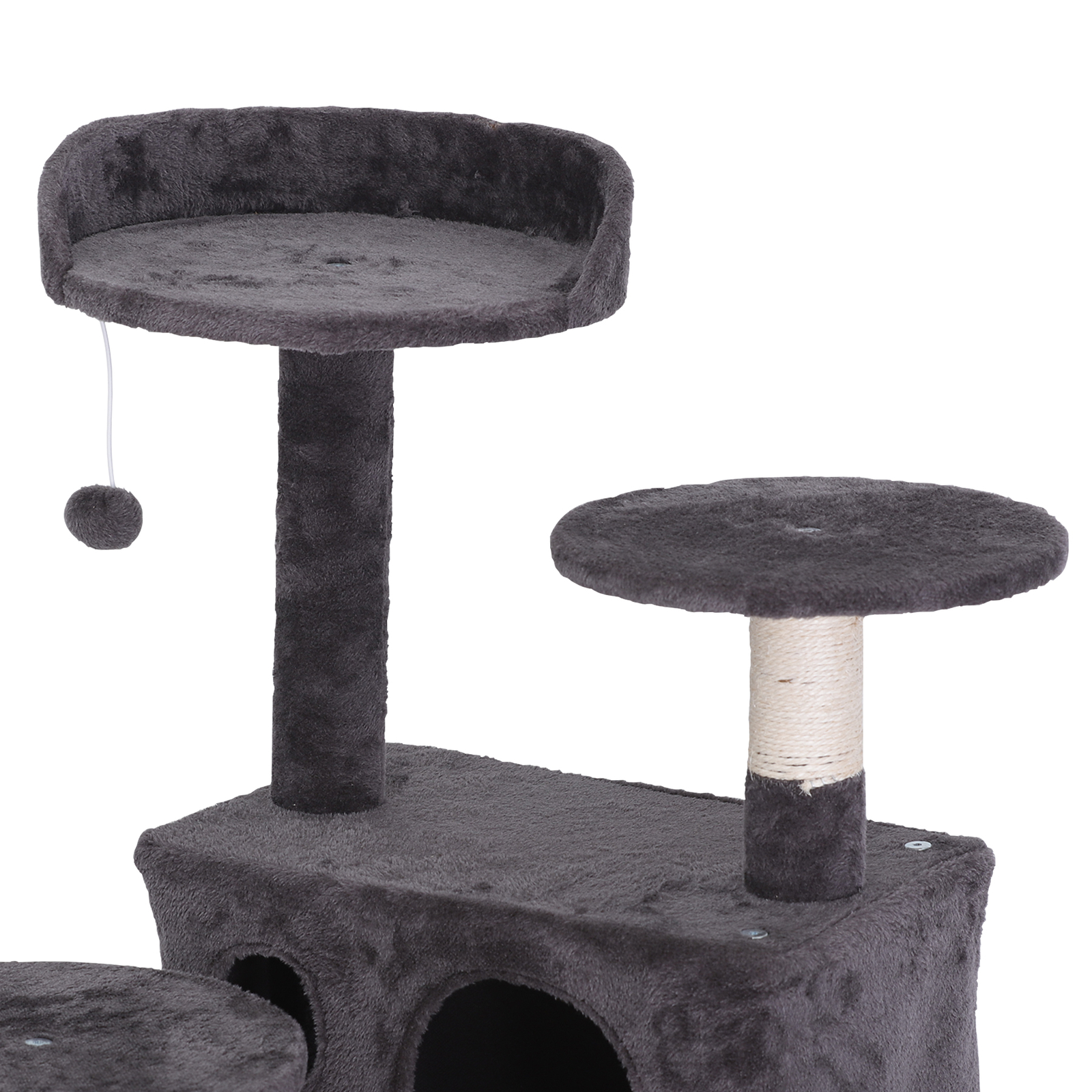 Durable 55" Cat Tree Activity Tower Pet with Scratching Posts Ladders Indoor