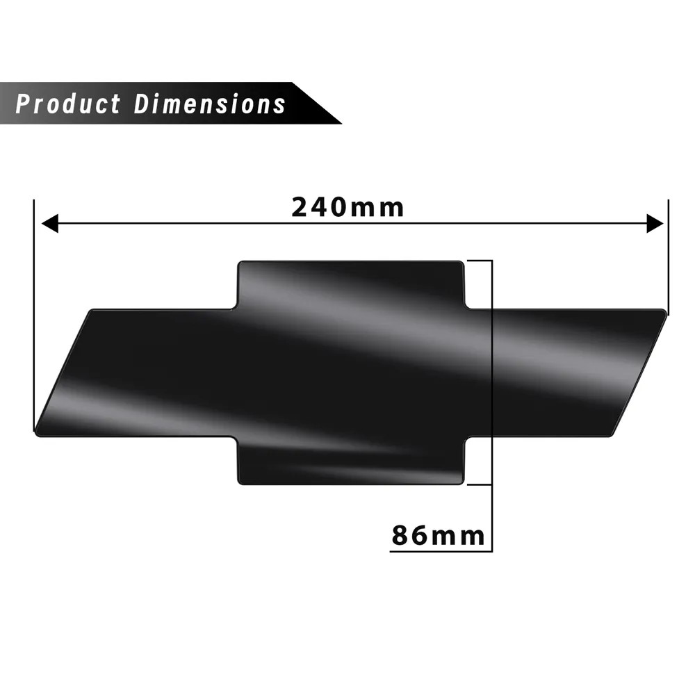 Front Grille Emblem Bowtie Black Chevrolet Silverado Suburban Tahoe GMC Sierra