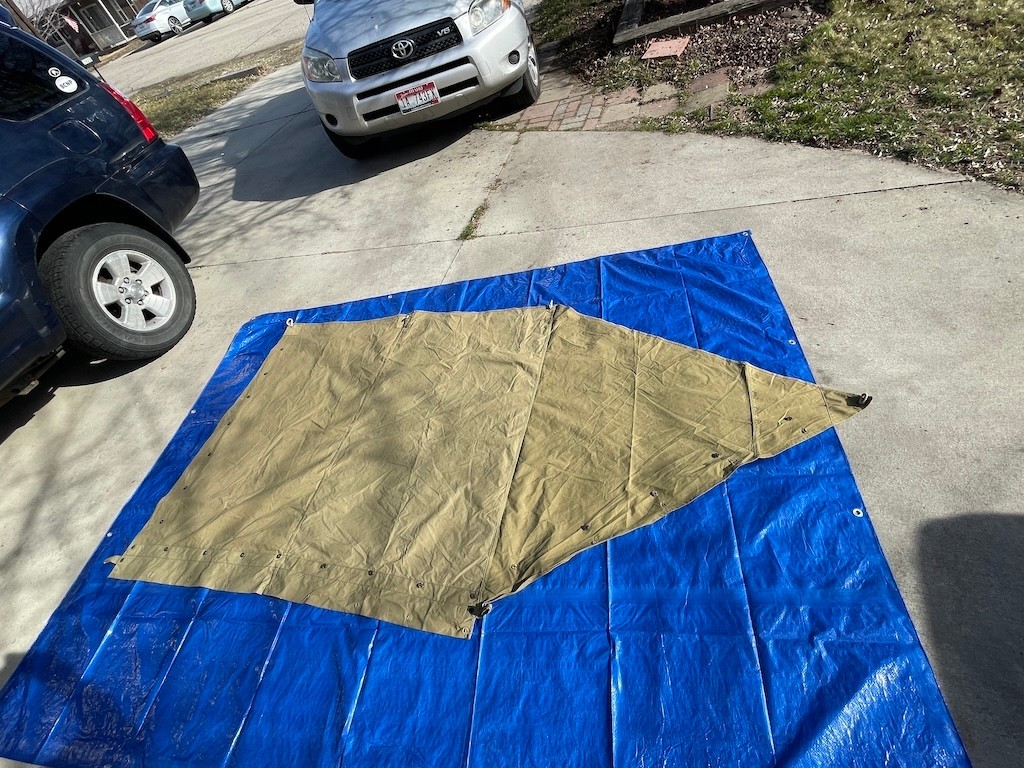 Original M1910 US Military Shelter Half EARLY RARE WW1 Doughboy Pre WW2 Tent Pup