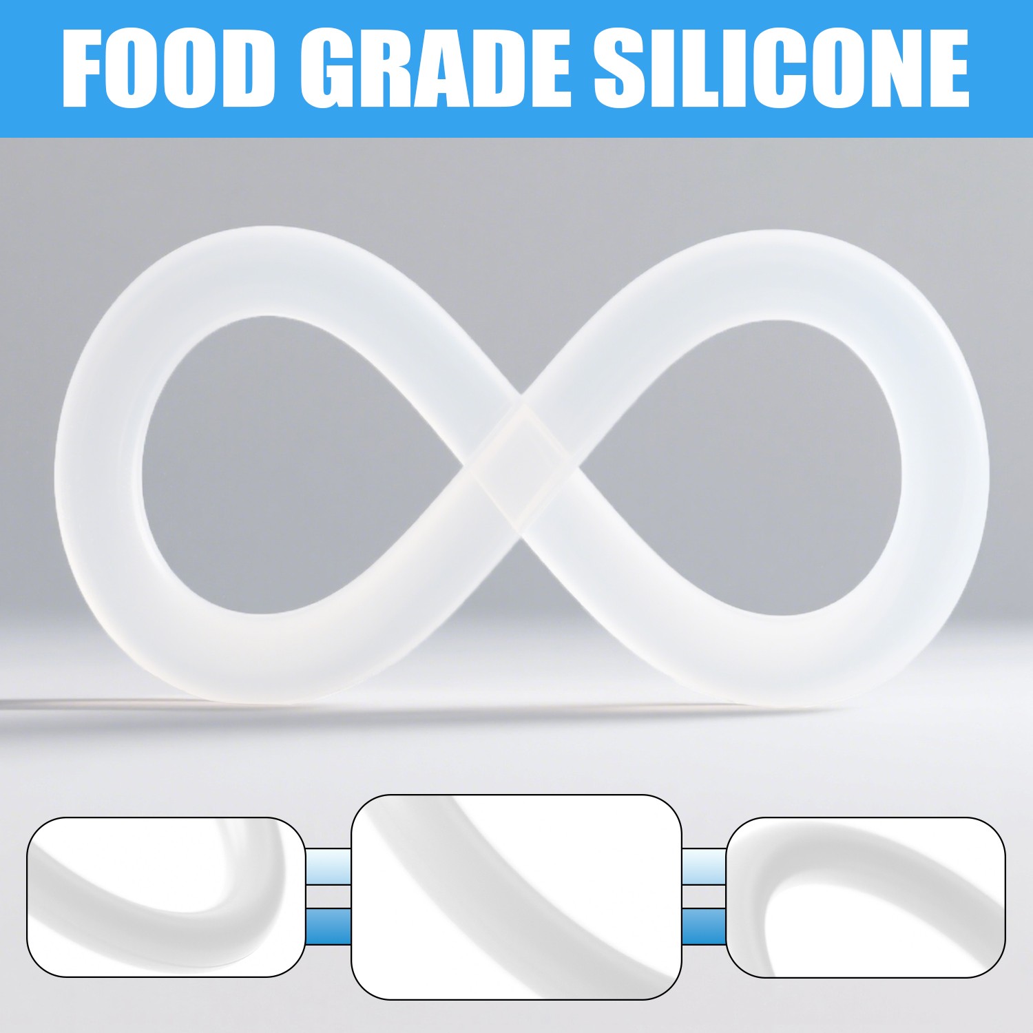 White Silicone O Rings Seals 6mm Cross Section 23-388mm ID Food Grade O Ring